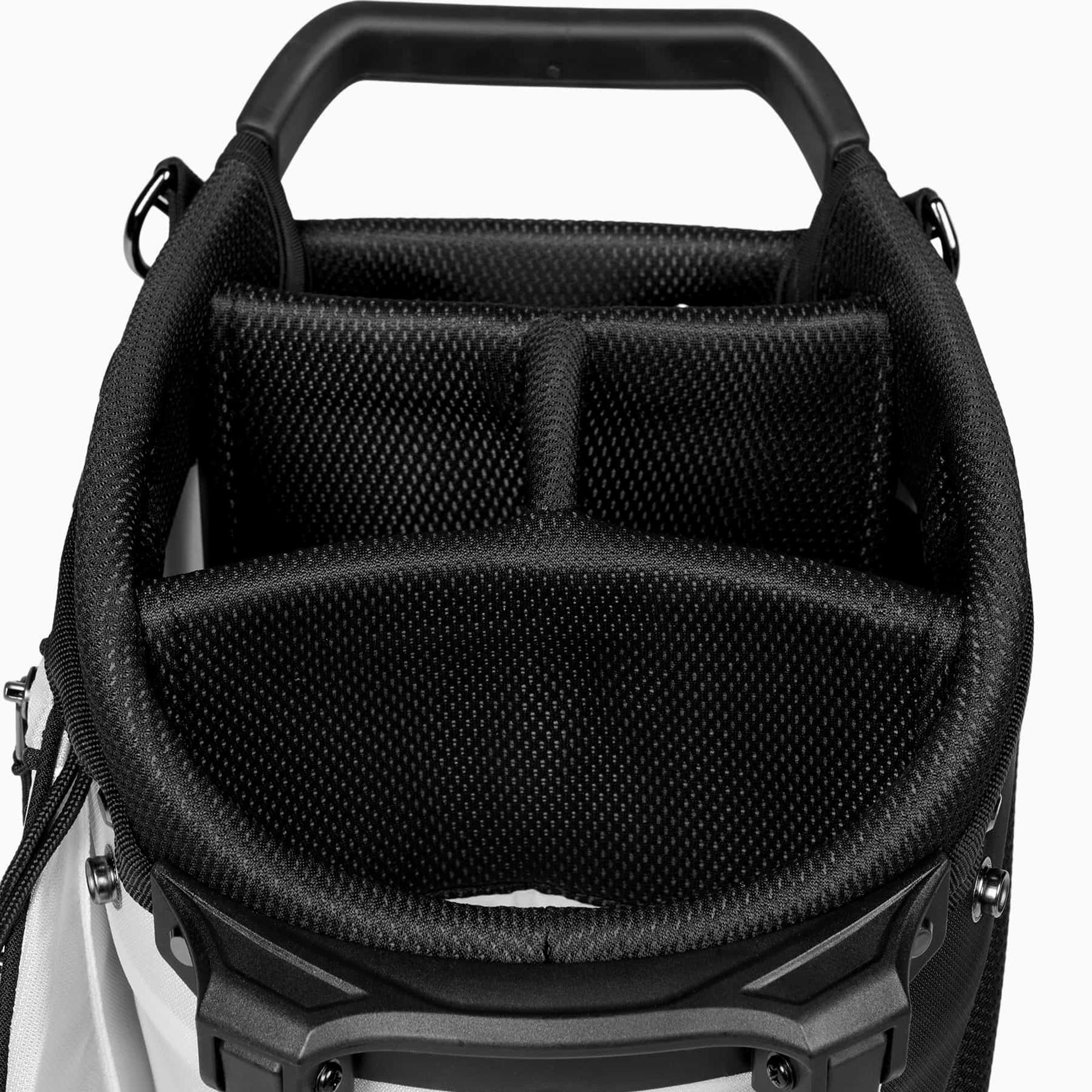 Material Texture Detail of PXG Xtreme Carry Stand Golf Bag in White