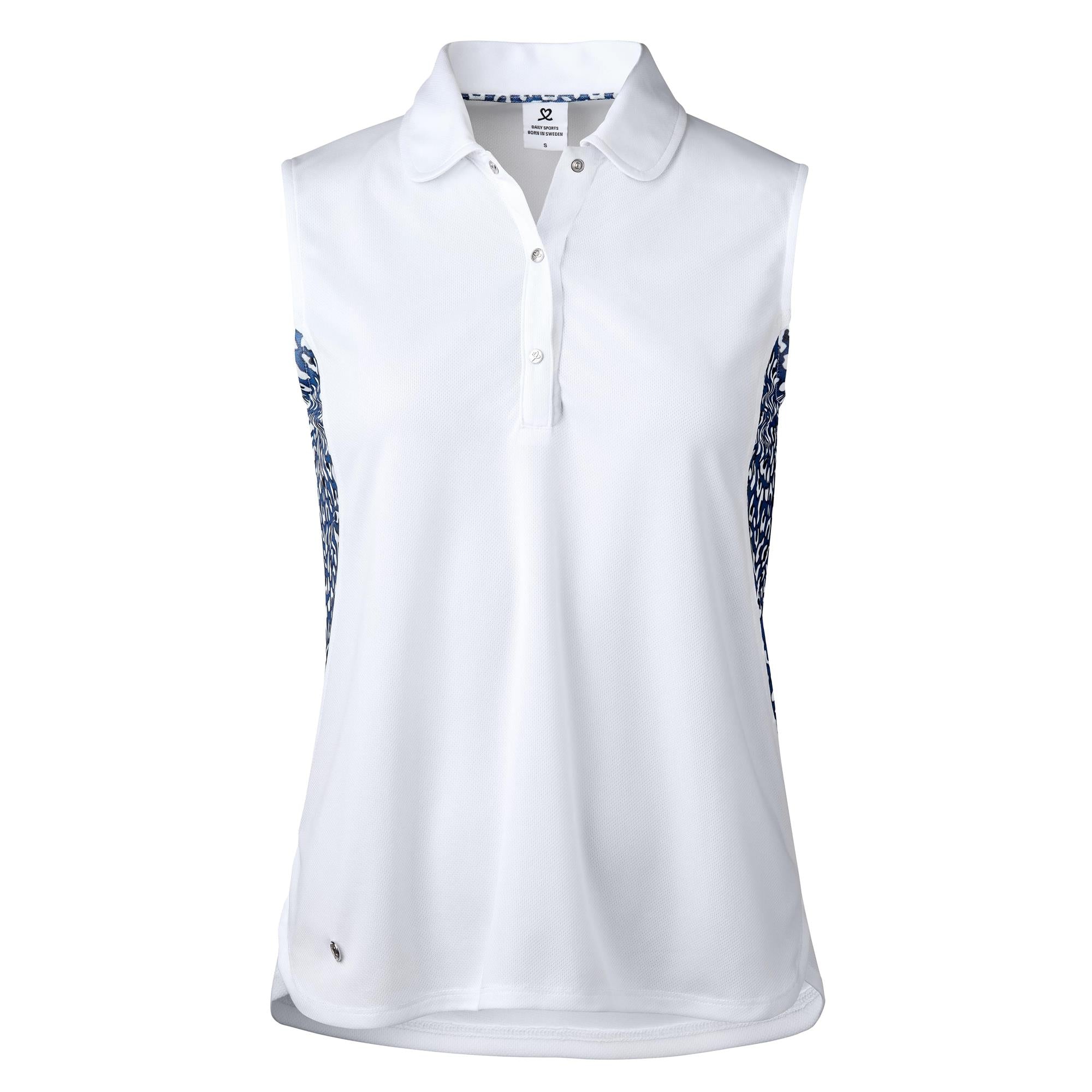 G/FORE Pleated Rib Collar Gradient Heart Ladies Sleeveless Golf Polo S