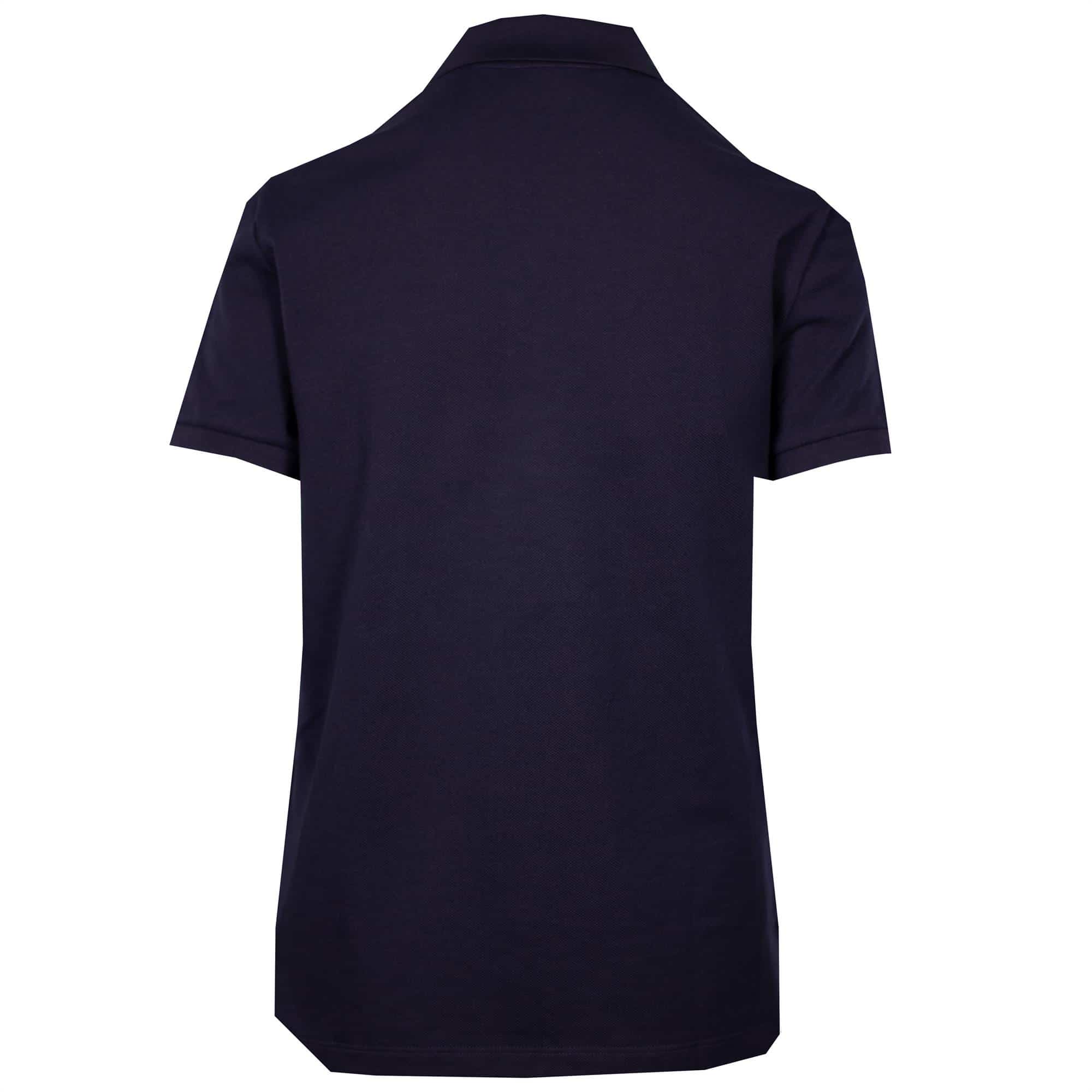 Ladies Lacoste Regular Fit Soft Cotton Petit Piqu Polo Shirt Navy Blue