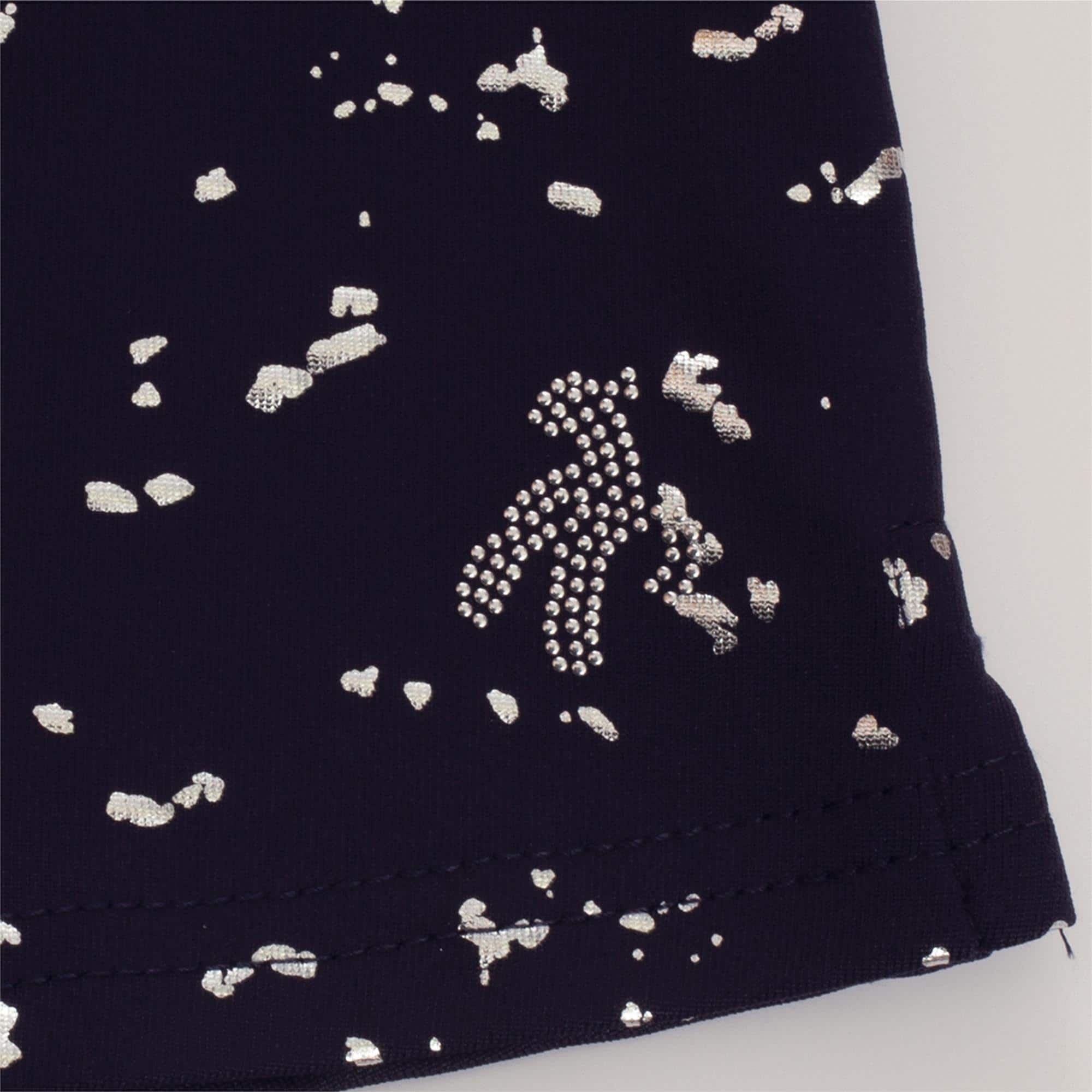 Green Lamb Katlynne Silver Foil Polo Shirt Navy