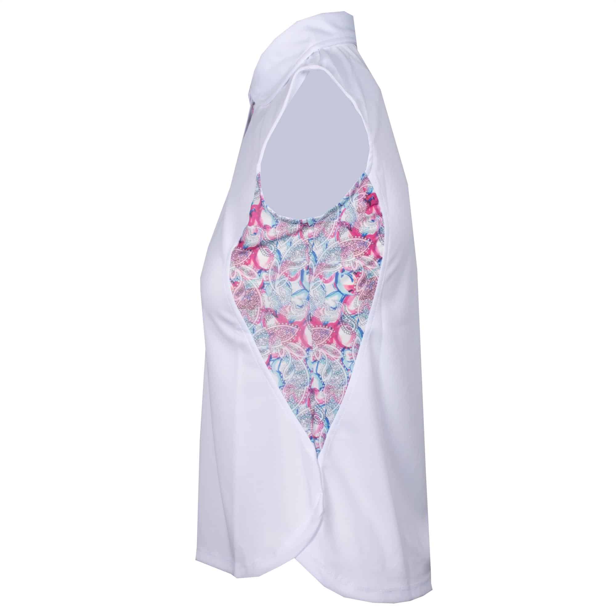 Daily Sports Bess Sleeveless Polo Shirt White/Azul