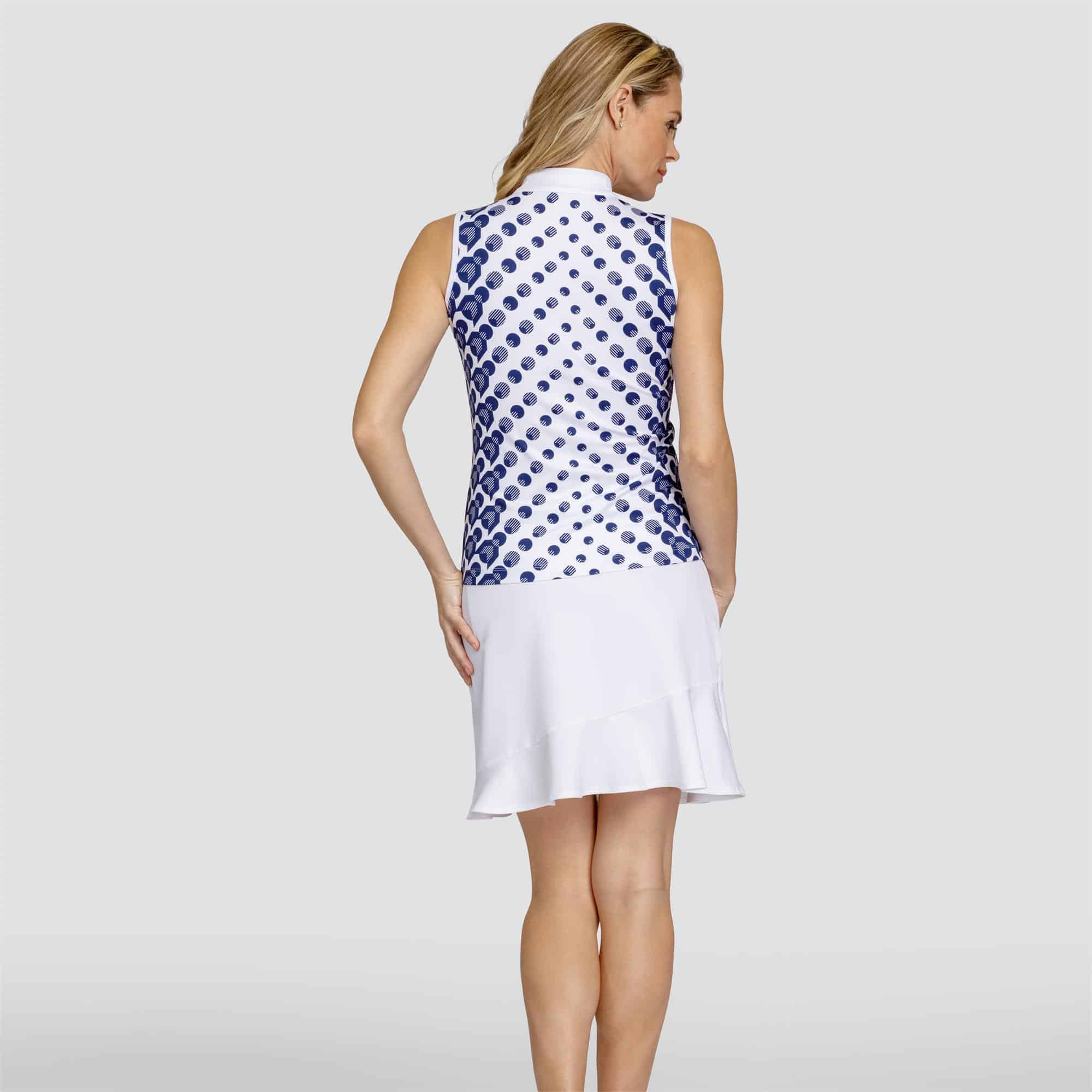 Tail Draya Ladies Sleeveless Golf Polo Shirt Jaguar Geo