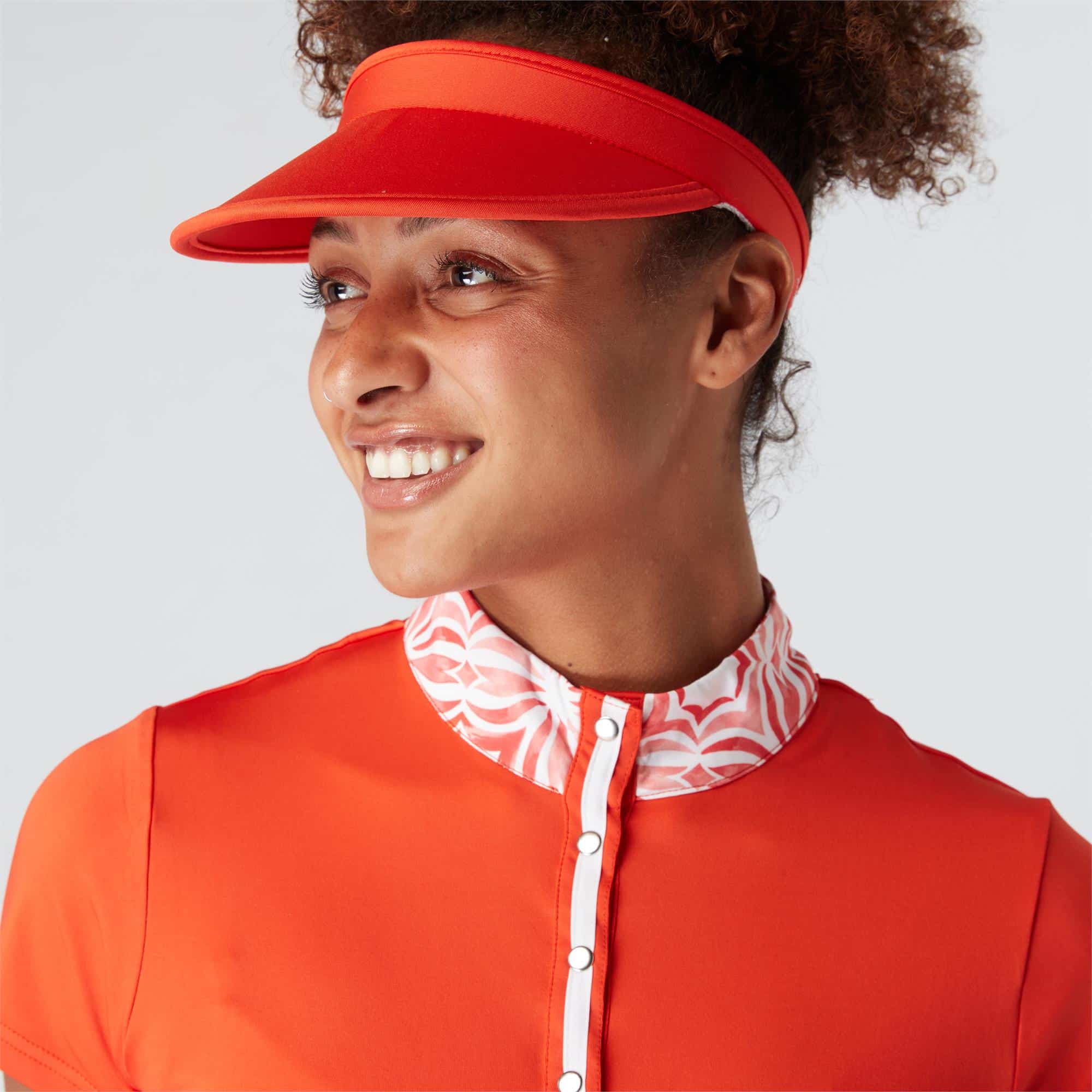Swing Out Sister Clarissa Cap Sleeve Ladies Golf Polo Shirt Lucious Red