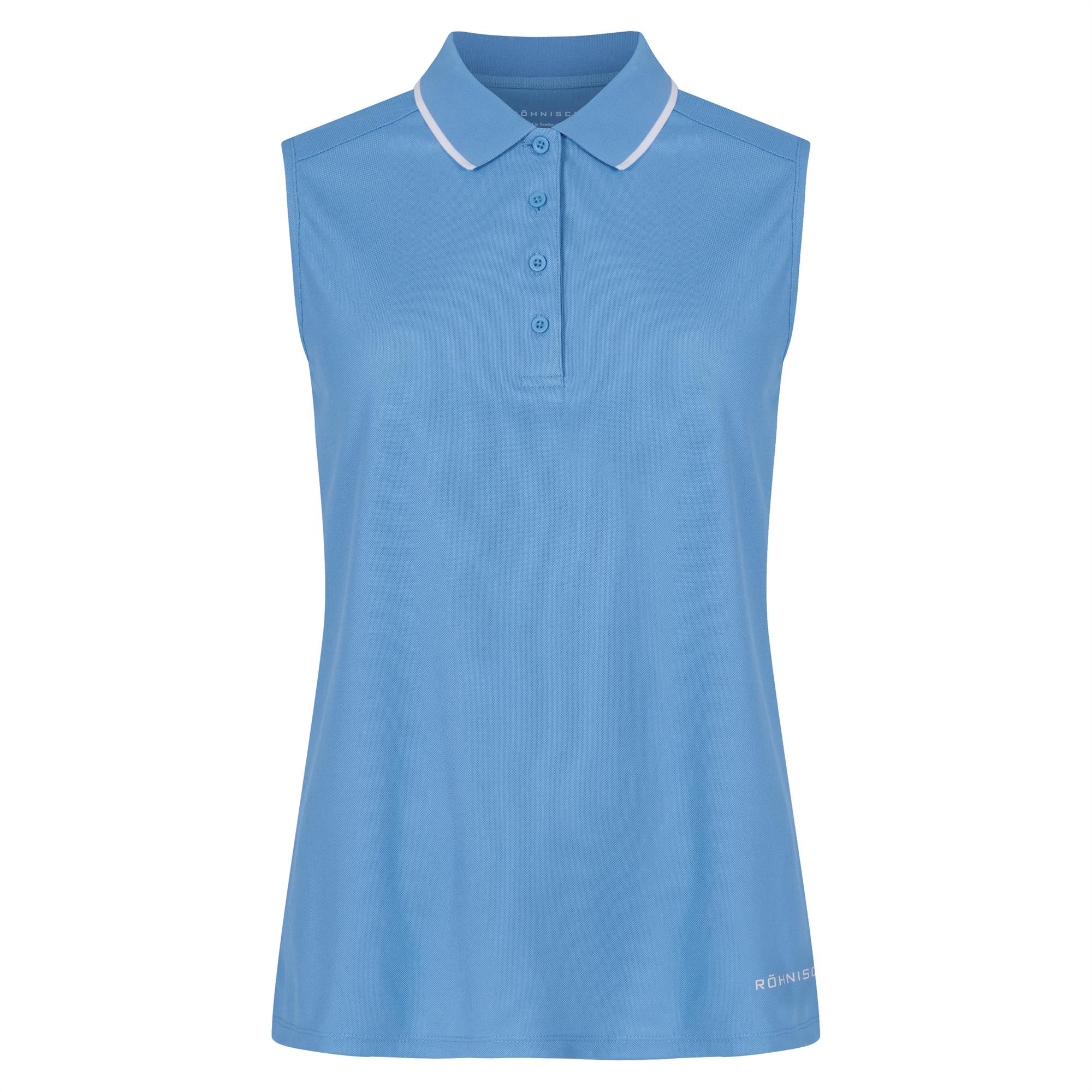 Rohnisch Miriam Sleeveless Ladies Golf Poloshirt Heavenly Blue