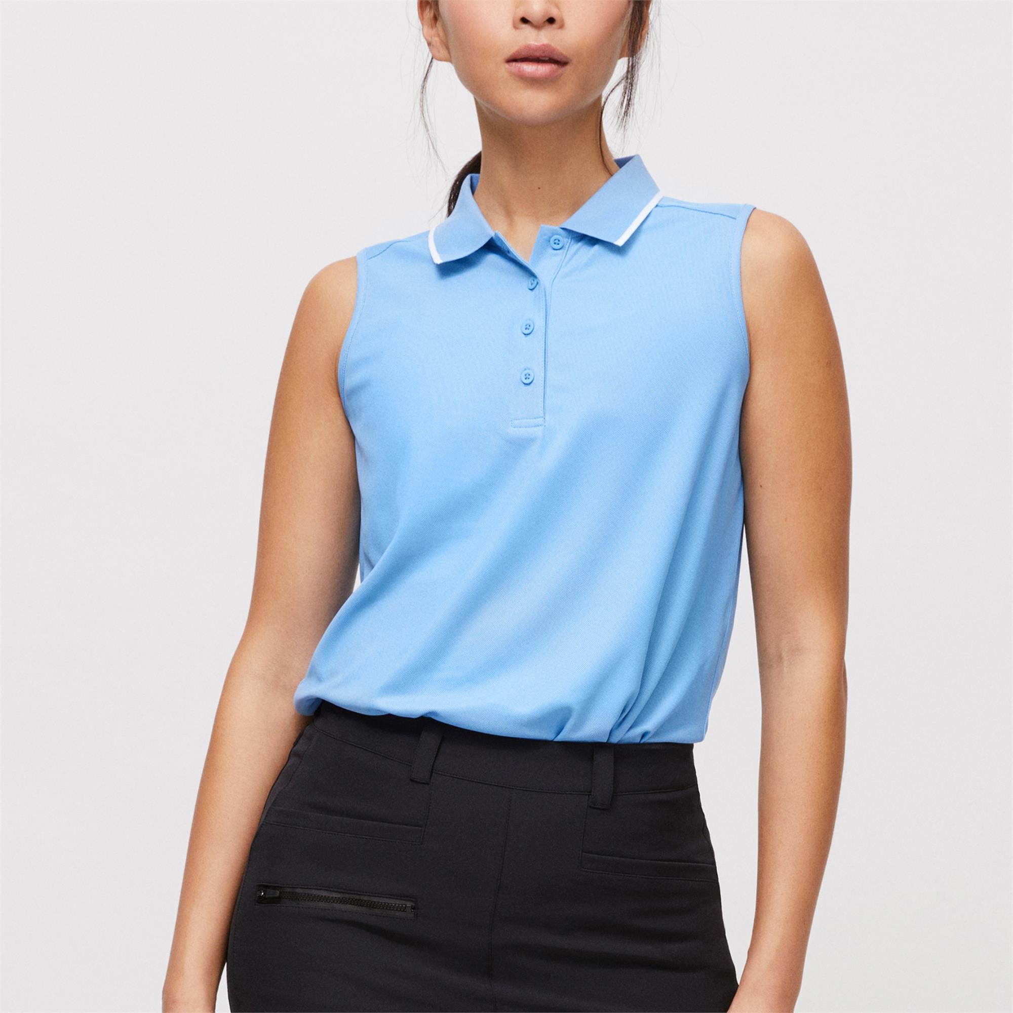 Rohnisch Miriam Sleeveless Ladies Golf Poloshirt Heavenly Blue