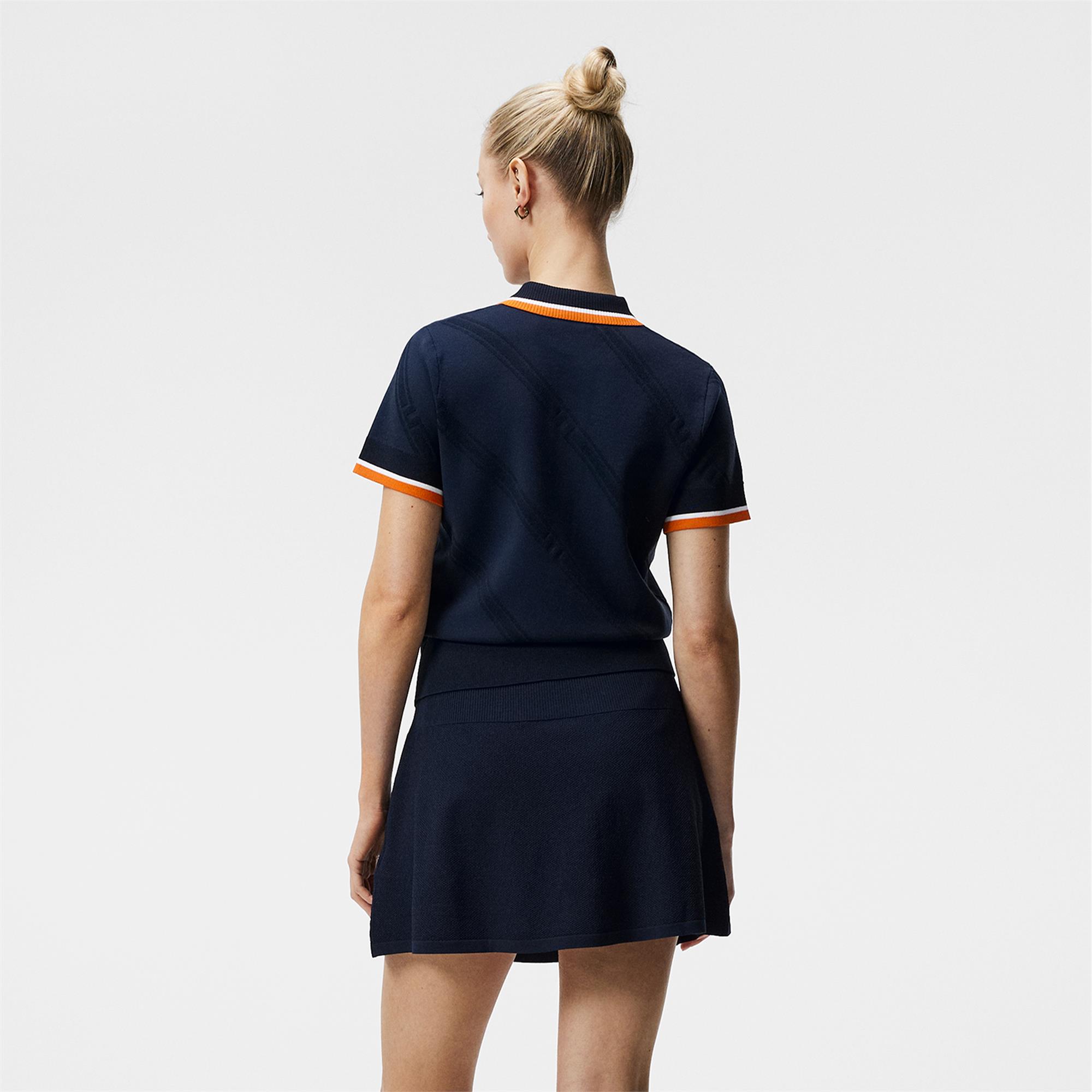 J Lindeberg Feline Knitted Shirt Navy