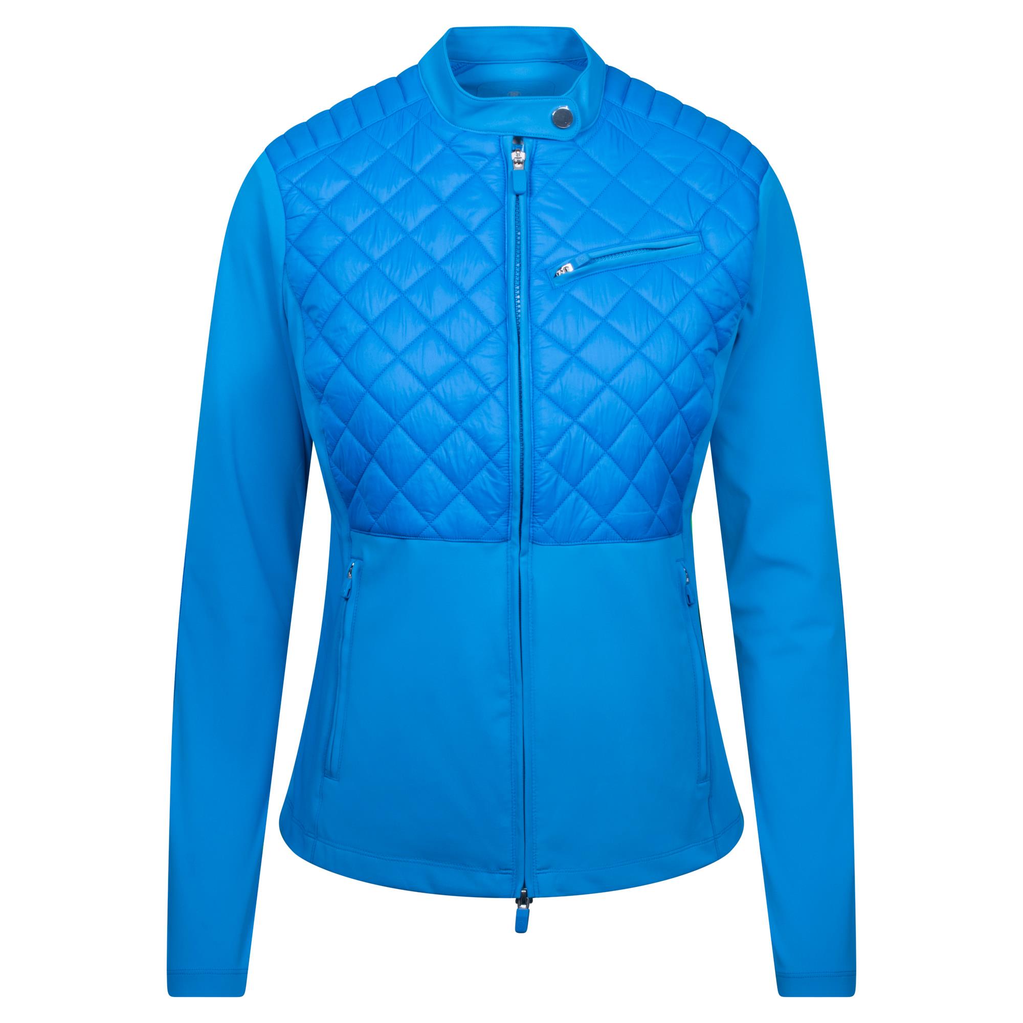 G/FORE Hybrid Moto Golf Jacket Cerulean