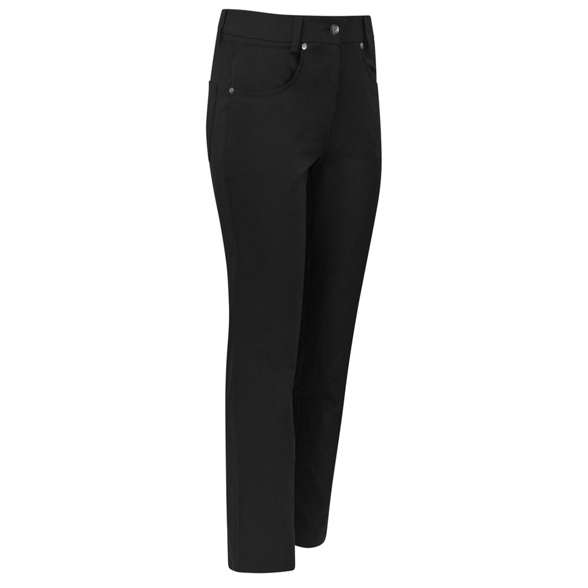 Buy BLACK HIGH-WAIST CONTRAST-LINED TROUSERS for Women Online in India